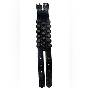 NEW Authentic Balenciaga Black Agneau Triple
Stud Leather Bracelet